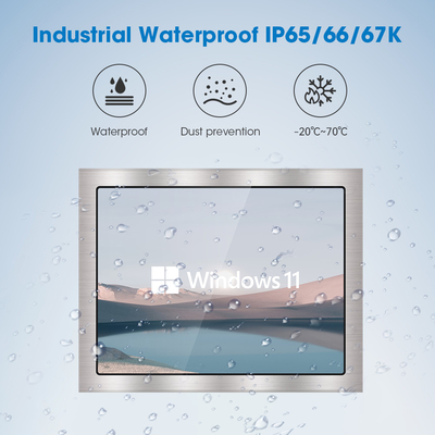 산업용 IP65 월 마운트 패널 PC 4GB DDR3 메모리 VESA 마운트 윈도우 10 64GB SSD