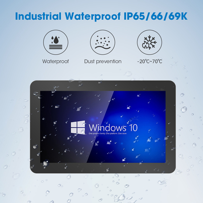 256G SSD 8GB 메모리 350 Nits 산업 터치 스크린 패널 PC VGA COM USB RJ45 오디오 잭