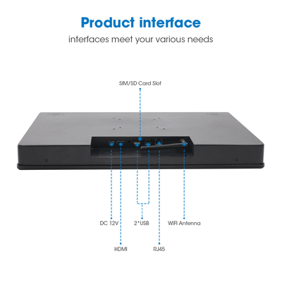 견고한 15 인치 안드로이드 패널 PC w/ VESA Mount 1 X 100M LAN IP65 인증 이더넷