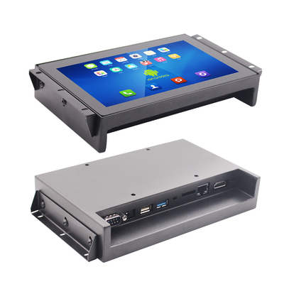 검은색 안드로이드 터치 스크린 컴퓨터와 RS232/USB/RJ45/VGA/H-D-MI