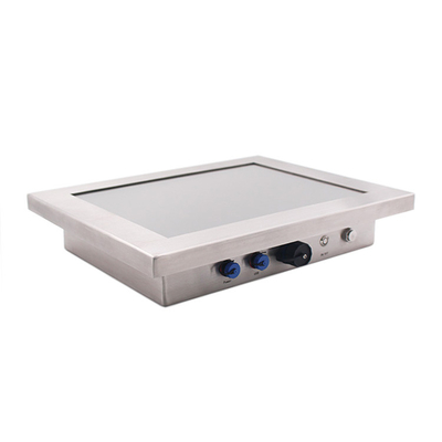 인텔 듀얼 코어 1024x768 스테인리스 스틸 패널 PC USB/RJ45/COM 인터페이스