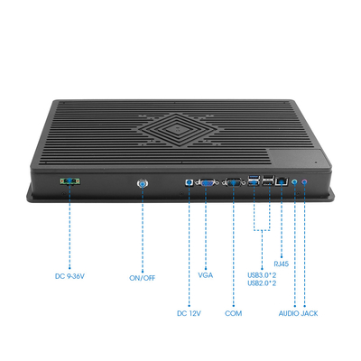 12-36V 입력 전압 산업용 패널 PC, 터치 스크린 및 USB/RJ45/COM/VGA/HD MI/DC12V 인터페이스 포함