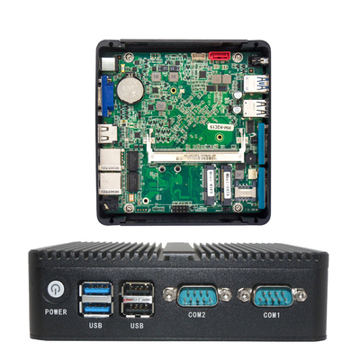PCIE ITX 팬리스 미니 PC 인텔 J1900 2 이더넷 알루미늄 합금 RS232